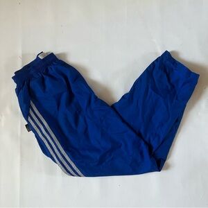 VINTAGE ADIDAS SWEATPANTS SIZE M BLUE/GRAY POLYESTER TRACK PANTS y2k 00s baggy